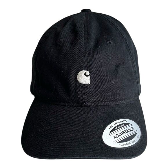 Carhartt WIP Madison Logo Cap Black White | Work In Progress Hat - Picture 2 of 10